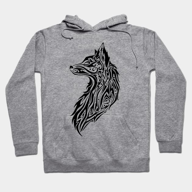 Tribal Fox Hoodie by LukeWebsterDesign